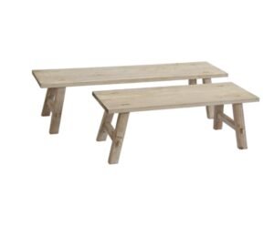 Handcrafted Solid Wood Nesting Benches